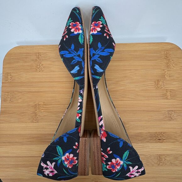 Talbots Edison D'Orsay Botanical Floral Pointed Toe Flats, Size 7 - Picture 4 of 9